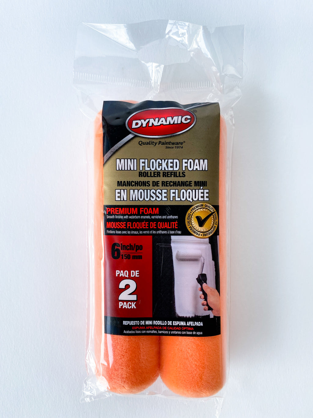 Foam store flocked roller